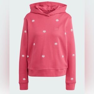 Adidas Allover Mini Crest Logo Hoodie size XL